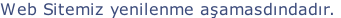 Web Sitemiz yenilenme aşamasdındadır.